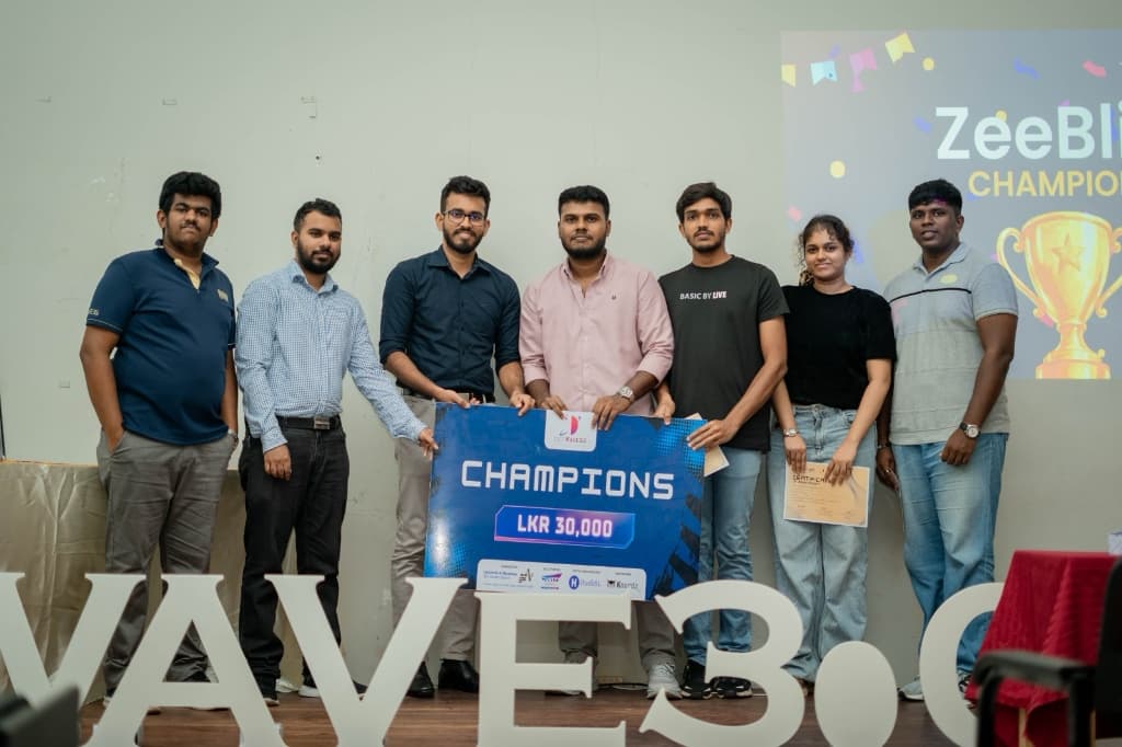 Team Zeeblitz receiving the Champions award at OctWave 3.0